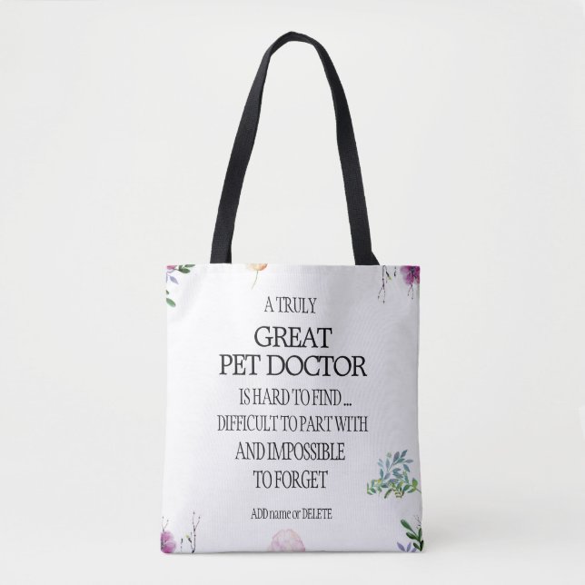 Bolsa Tote Médico veterinário obrigado Apreciação (Frente)