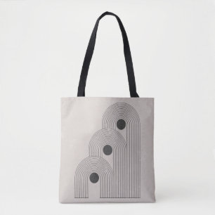 Bolsa Tote médio-século abstrato, formas geométricas de equil