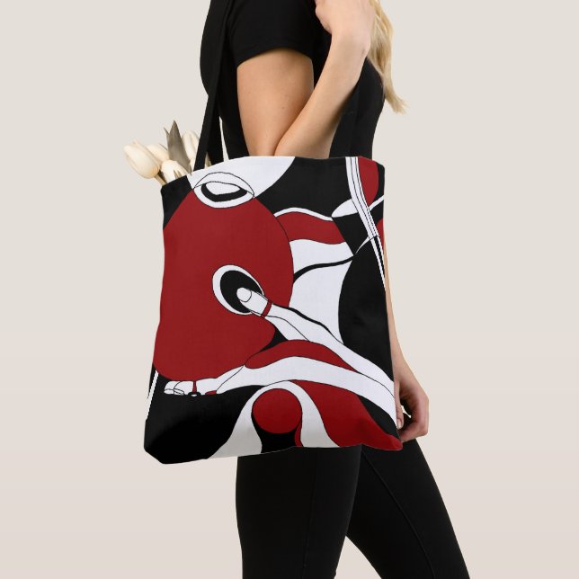 Bolsa Tote Meditação Com Círculos Ioga Espiritual Seu Nome (Close Up)