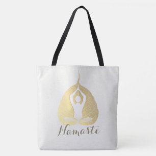 Bolsa Tote Meditação de Instrutor Yoga Studio Pose Bodhi Leaf