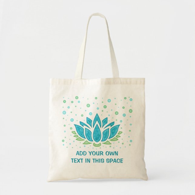 Bolsa Tote Meditação de Lótus Flower Yoga Zen | Modelo de tex (Frente)