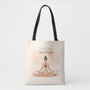 Bolsa Tote Meditação de Mãe e Filho Arte Serenidade