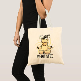 Bolsa Tote Meditação de Ovelha Bonita Yoga Tote Bag