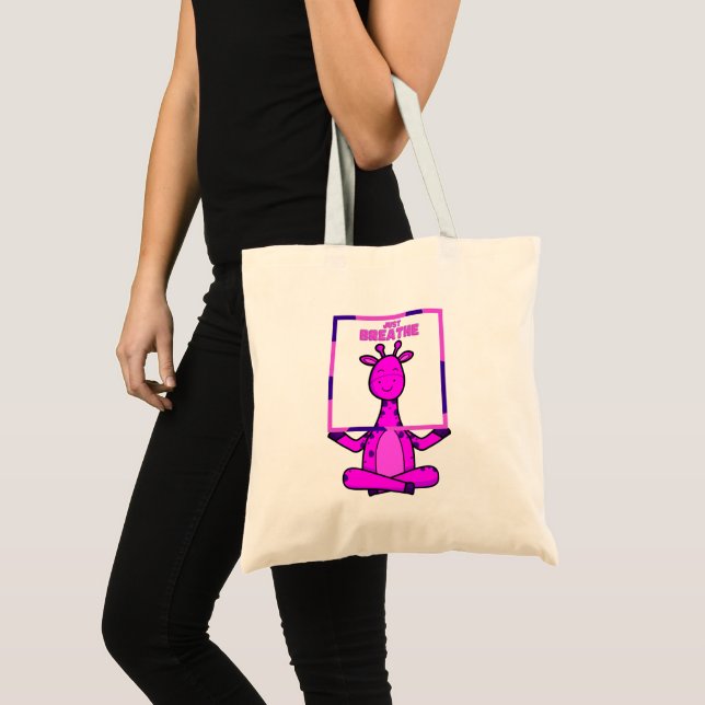 Bolsa Tote Meditação de Yoga Tote Bag Engraçado (Frente (produto))