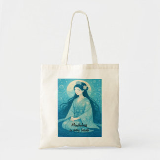 Bolsa Tote Meditação de Zen Personalizada Mindagação de Arte