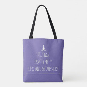 Bolsa Tote Meditação Espiritual Citação Zen Yoga