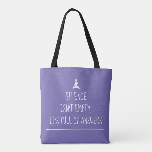 Bolsa Tote Meditação Espiritual Citação Zen Yoga (Verso)