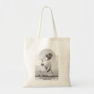 Bolsa Tote Meditação Espresso Zen Um Atirando Buda