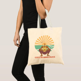 Bolsa Tote Meditação Sunset Divertida Yoga Tote Bag Moderna