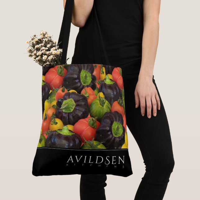 Bolsa Tote Medley Colorida Tomate & Purple Bell Pepper (Close Up)