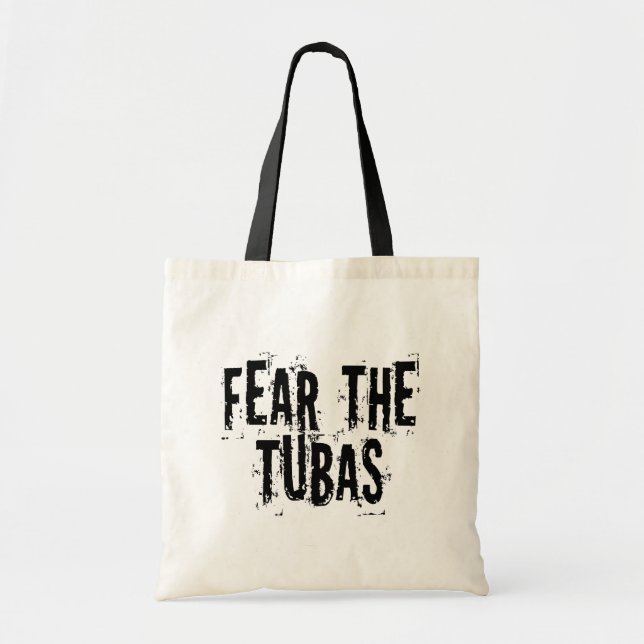 Bolsa Tote Medo engraçado as tubas (Frente)