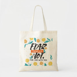 Bolsa Tote Medo Não Bíblia Isaiah Verso Design Inspiracional