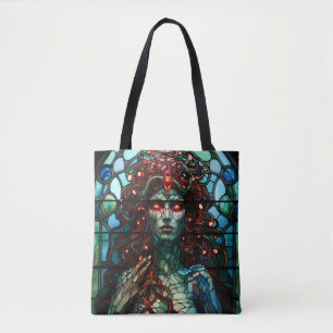 Bolsa Tote Medusa - Estilo de Tiffany da Janela de Vidro Este