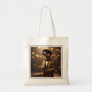 Bolsa Tote "Meerkat Moonlight: A Crooner's Serenade"