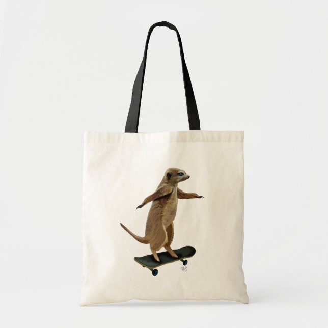Bolsa Tote Meerkat No Skateboard 2 (Frente)