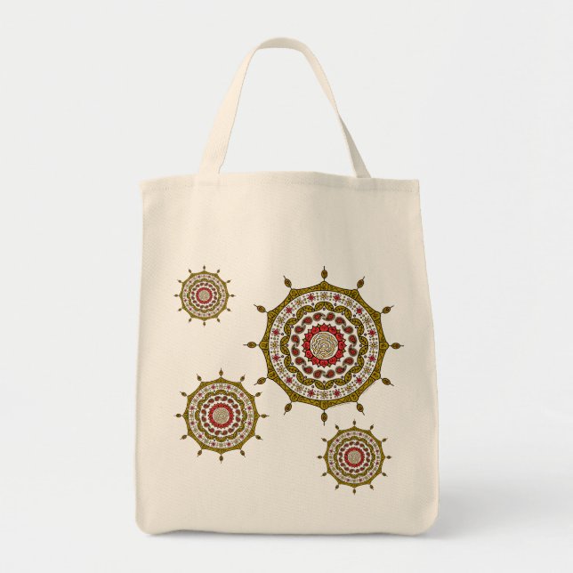 Bolsa Tote Mehndi Fantasy Dourado Tote Bag (Frente)