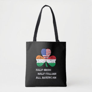 Bolsa Tote Meia-Irlandesa Metade Italiana All American Flag S