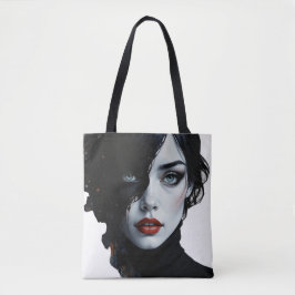 Bolsa Tote Meia-Noite - Retrato De Tinta-Splash