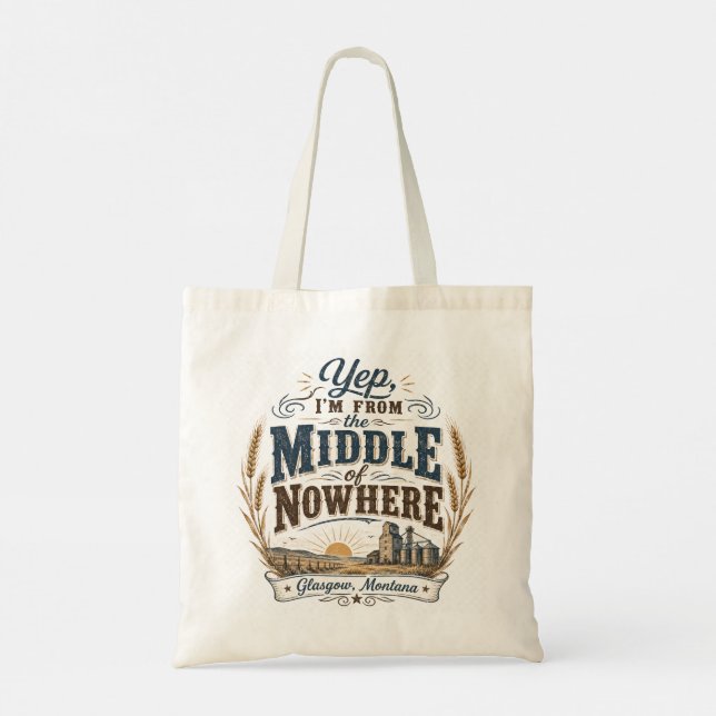 Bolsa Tote Meio do Nada Glasgow Montana Rústico  (Verso)