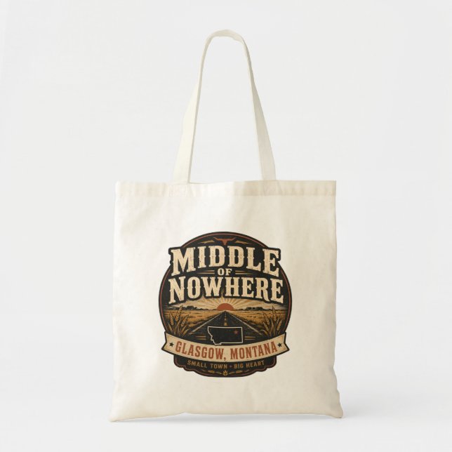 Bolsa Tote Meio do Nada Glasgow Montana Rústico  (Frente)