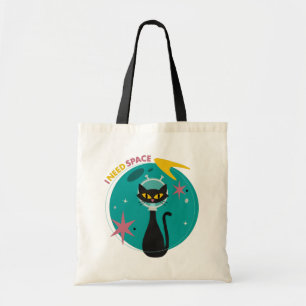 Bolsa Tote Meio século de Gato Negro Moderno Preciso de Espaç