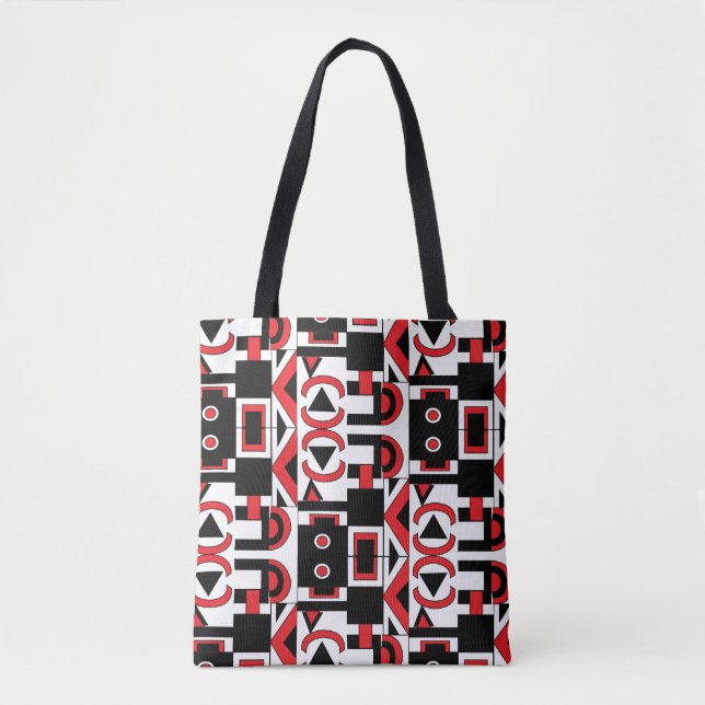 Bolsa Tote Meio século Geométrico Contemporâneo do Abstrato (Frente)