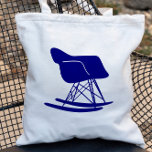 Bolsa Tote Meio século Modern Rocker Cadeira Tote Bag, Marinh<br><div class="desc">Celebre o seu amor pelos modernos do século médio e os fornalhas da era Eames com este clássico saco de tote. Apresenta a silhueta do rocker plástico moldado em azul marinho. Você pode redimensionar a imagem e adicionar texto usando a função "personalizar" no Zazzle</div>