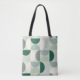 Bolsa Tote Meio século moderno Abstrato de padrão verde