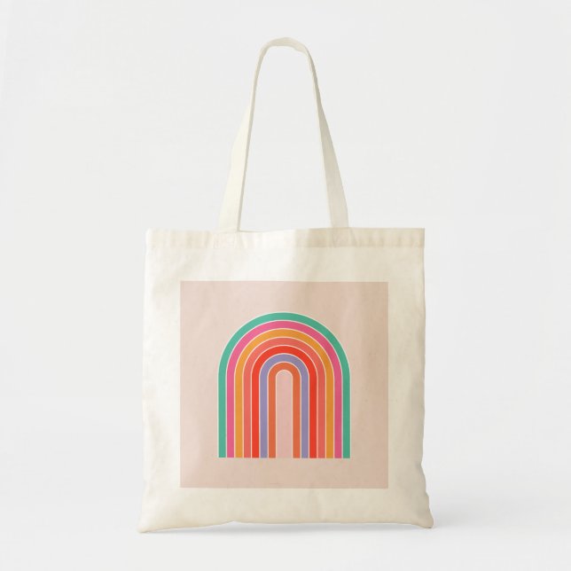 Bolsa Tote Meio século Moderno Arco-Íris (Frente)