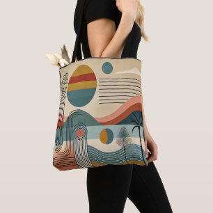 Bolsa Tote Meio século Moderno Art Beach Sunrise
