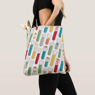 Bolsa Tote Meio século Moderno de Teste de Química - Tiras do