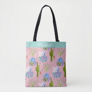 Bolsa Tote Meio século Paisagem Moderna do Deserto l Qualque