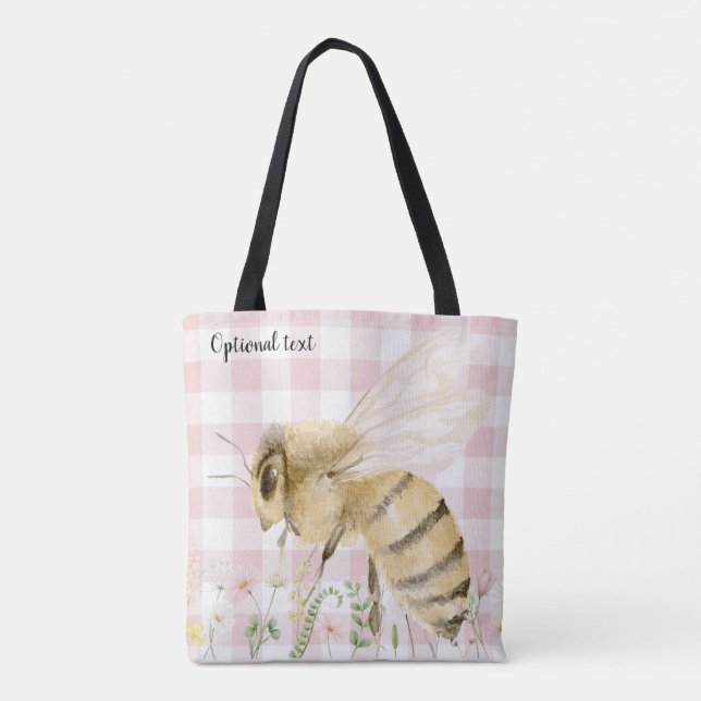 Bolsa Tote Mel Apícola Rosa Branco (Verso)
