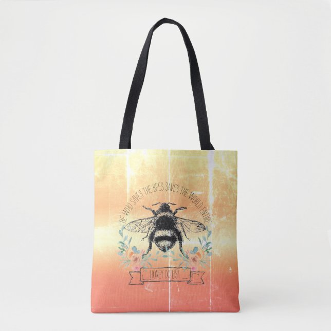 Bolsa Tote Mel Bee Cote Gráfico Ilustrado (Frente)
