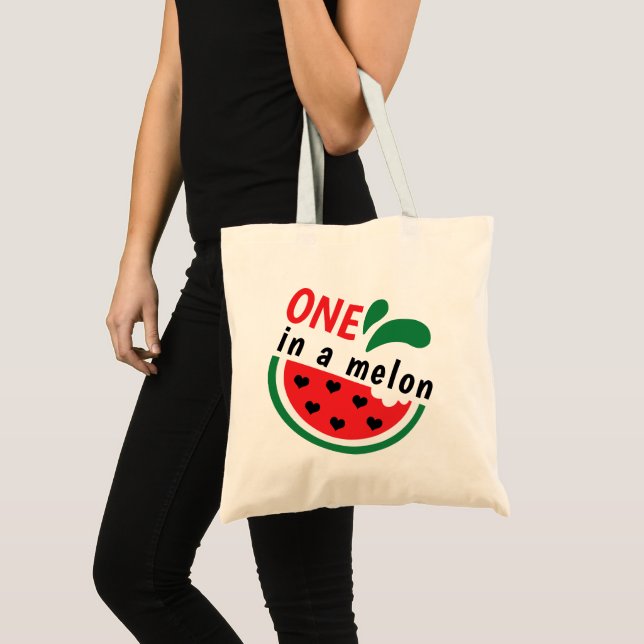 Bolsa Tote Melancia de Coração ONE em um Melão (Frente (produto))