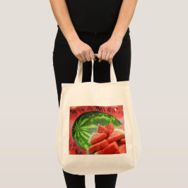 Bolsa Tote Melancia Inteira e Fotografia Fatia