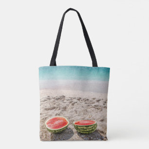 Bolsa Tote Melancia Personalizada Adorável na Praia
