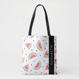 Bolsa Tote Melancias Rosa, Sementes De Melancia, Seu Nome