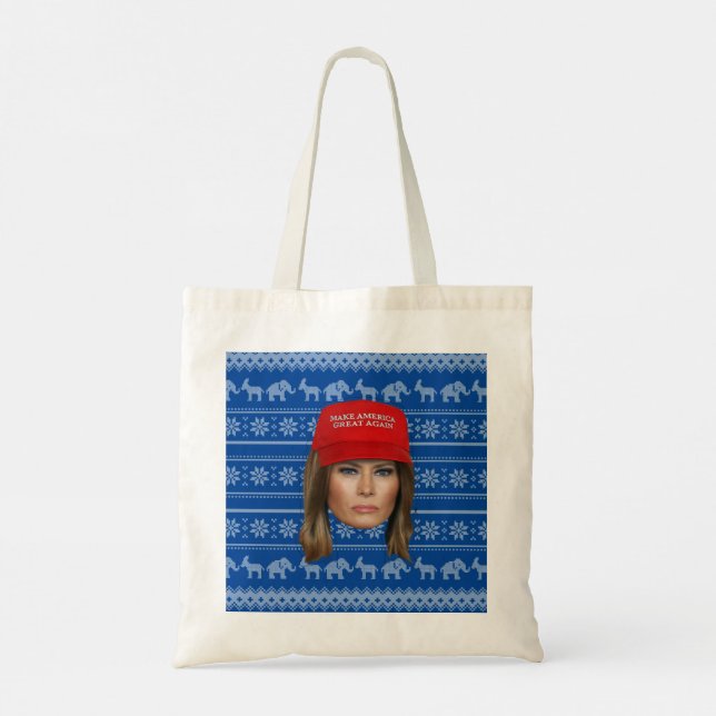 Bolsa Tote Melania Trump MAGA Natal (Verso)