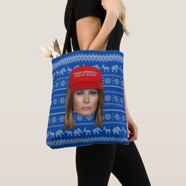 Bolsa Tote Melania Trump MAGA Natal (Close Up)