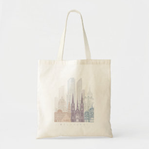 BOLSA TOTE MELBOURNE SKYLINE POSTER PASTEL
