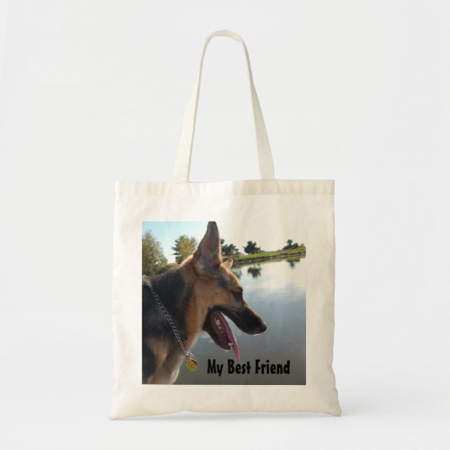 Bolsa Tote Melhor amigo do german shepherd (Frente)