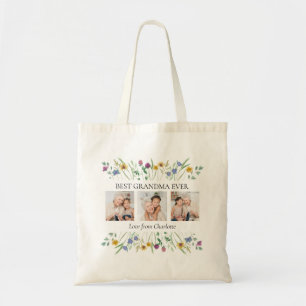 Bolsa Tote Melhor Avó de Sempre Foto Floral
