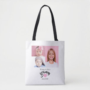 Bolsa Tote Melhor Avó do Mundo Desde o Ano 3 Foto Fofa