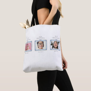 Bolsa Tote Melhor Avó Est Data Personalizada 3 Foto Fofo Chiq