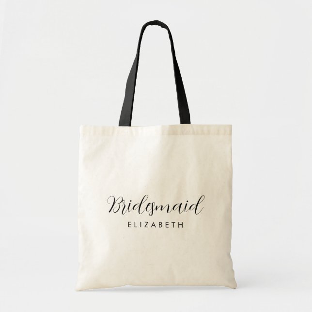 Bolsa Tote Melhor Bridesmaid Oferece Orçamento Natural para M (Frente)