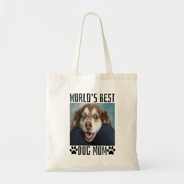 Bolsa Tote Melhor Cachorro Mãe T-Shirt (Frente)