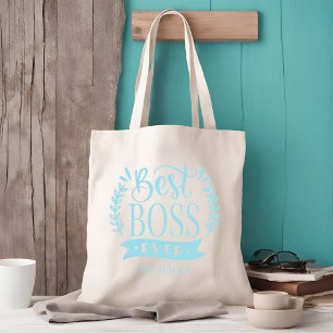 Bolsa Tote Melhor Chefe Alguma Vez Personalizada Wreath