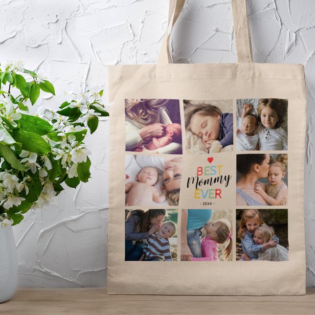 Bolsa Tote Melhor Colagem de Fotos do Ever da Mamãe (Criador carregado)