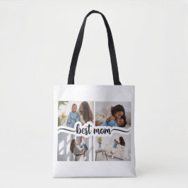 Bolsa Tote Melhor Colagem de Fotos Personalizada da Mãe 4